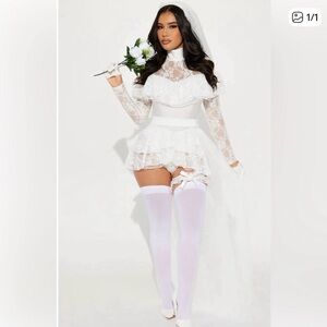Bride to Be in White Costume XS fashion nova